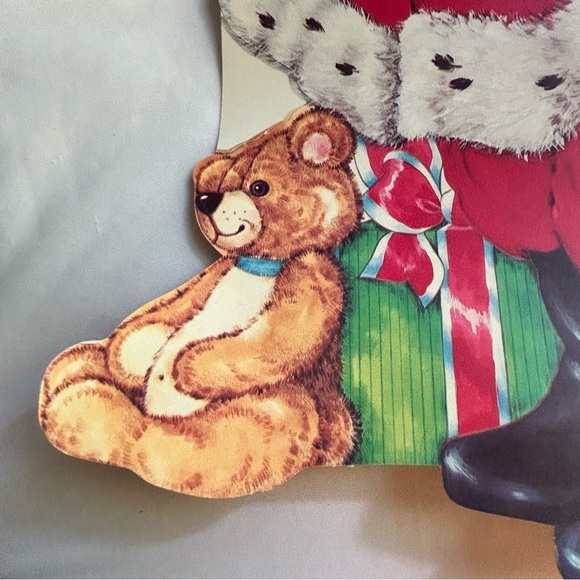 Vintage Santa & bag of toys Christmas large 22” Diecut made in USA doubl… - Picture 8 of 9